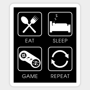 Eat Sleep Game Repeat Sticker